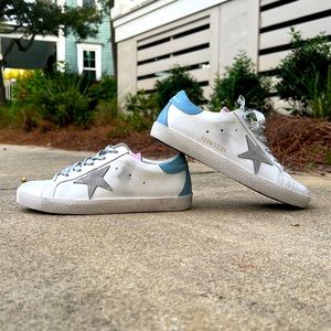 Golden goose,DUPE,pink and blue.